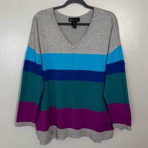 Lane Bryant 18/20 Colorful Striped Sweater
